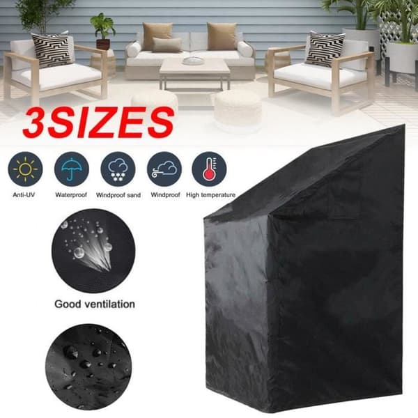 Vattentät trädgårdsbord skyddsöverdrag Möbelöverdrag Presenning Skyddsöverdrag stapelbara stolar - 64*64*70cm