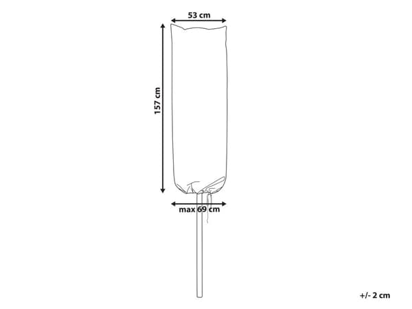 Parasolovertræk Gråt PVC-belagt stof 157 x 69 x 53 cm Vandtæt parasolovertræk Overtræk Have Udendørsmøbler