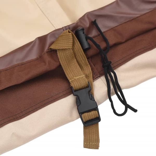 vidaXL Hagemøbeltrekk beige Ø 244x71 cm 600D oxford