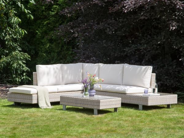 Kuddfodral Set Utomhusbruk Off-White Polyester Olefin Vattenbeständigt Extra Överdrag Set UV-skydd med Dragkedja