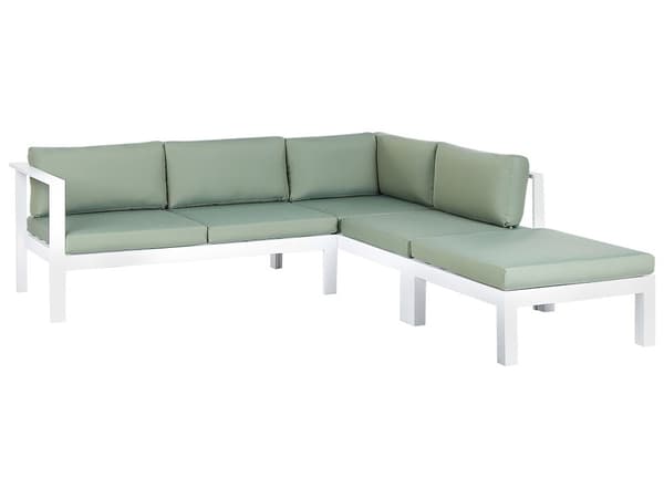 Set med Dynfodral för Utesoffa Grön Polyester Vattenavstötande Extra Fodral Set UV-beständig med Dragkedja Trädgård Uteplats Balkong
