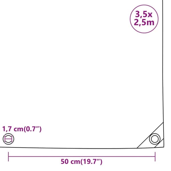 Pressu 650 g/m² 3,5x2,5 m musta