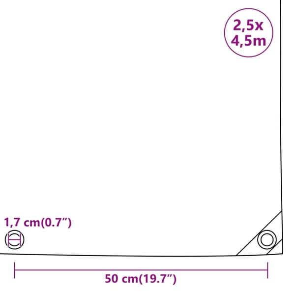 Pressu sininen 2,5x4,5 m 650 g/m²