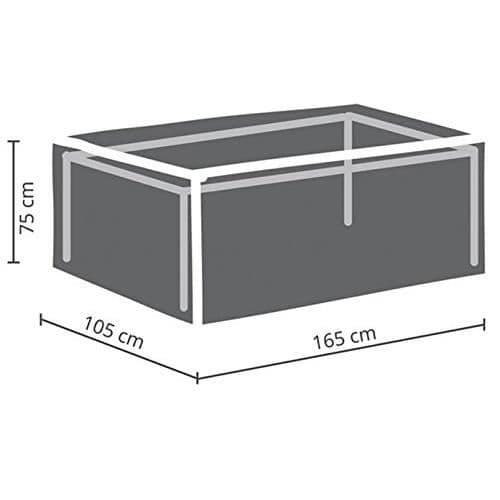 Perel Trädgårdsskydd för trädgårdsbord max 160 cm, antracit, 165 x 105 x 75 cm - OCT160