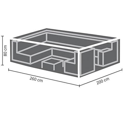 Perel Garden 260 cm Living Room Case Set, Svart, 260 x 200 x 80 cm - OCLS260