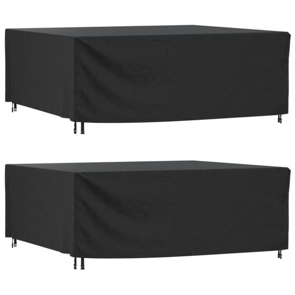 vidaXL havemøbelovertræk 2 stk. 250x210x90 cm vandtæt 420D sort
