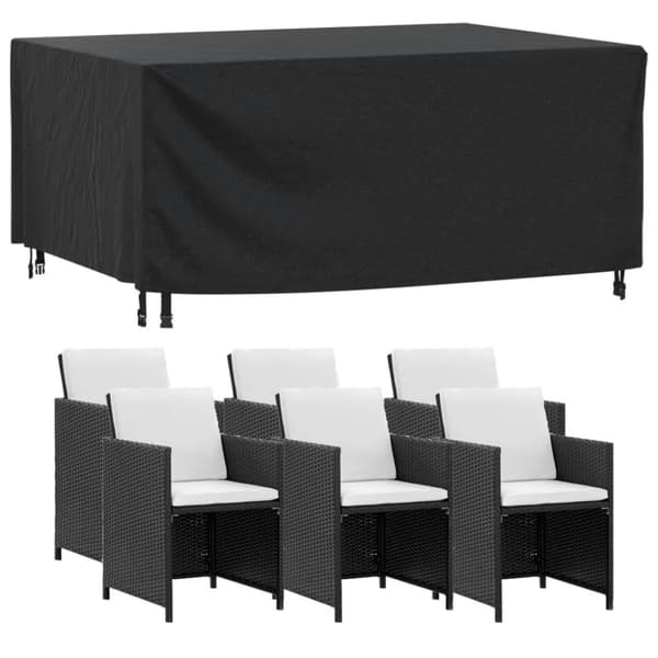 vidaXL Hagemøbeltrekk 2 stk svart 172x113x73 cm vanntett 420D