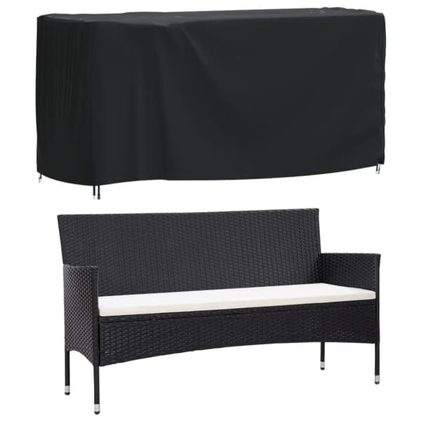 vidaXL havemøbelovertræk 2 stk. 180x70x90 cm vandtæt 420D sort