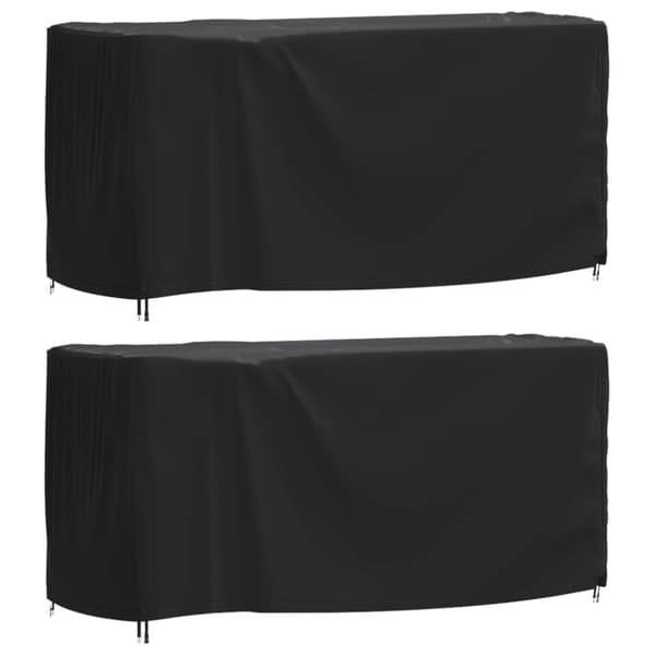 vidaXL havemøbelovertræk 2 stk. 180x70x90 cm vandtæt 420D sort