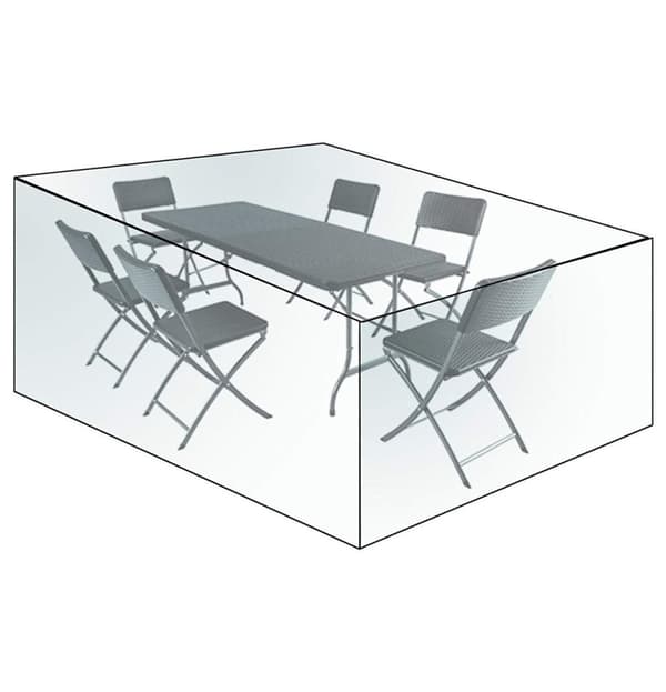 Rootz Transparent Presenning - PE-tyg - Skyddsskydd utomhus - Väderbeständig möbelskydd - Tvättbar & UV-beständig - 240cm x 136cm x 88cm
