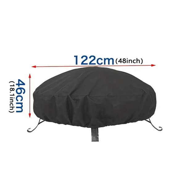 INF Fire Pit Cover - 85x40CM - Sort - Vejrbestandig