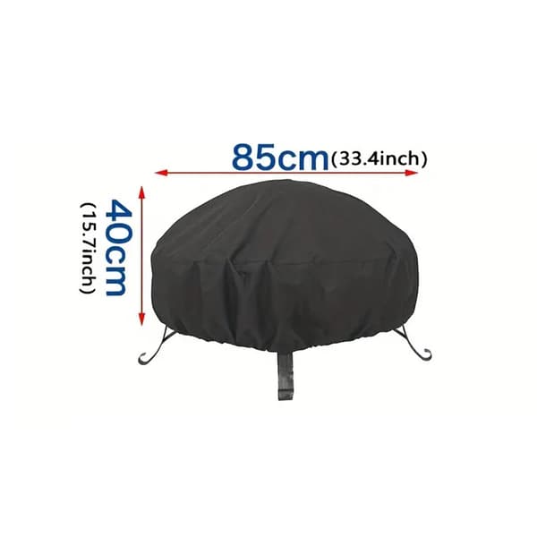 INF Fire Pit Cover - 85x40CM - Svart - Väderbeständig