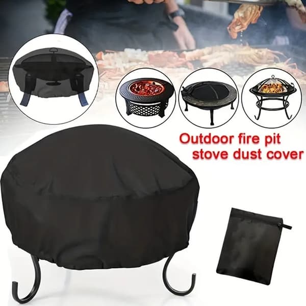 INF Fire Pit Cover - 85x40CM - Svart - Väderbeständig