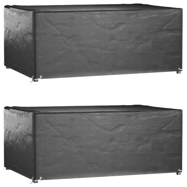 Överdrag för utemöbler 2 st 8 ölj. 180x122x75 cm rektangulärt