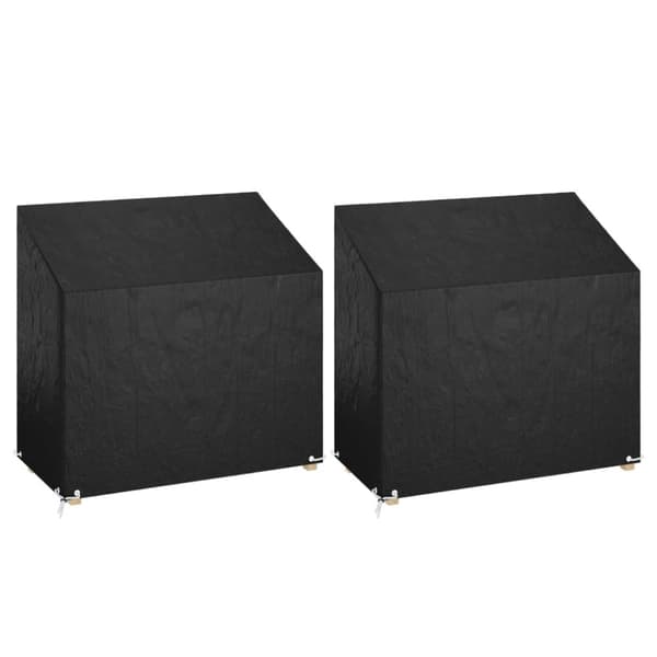 Överdrag för utomhusbänk 2st 8 ölj. 130x70x70/88 cm polyeten
