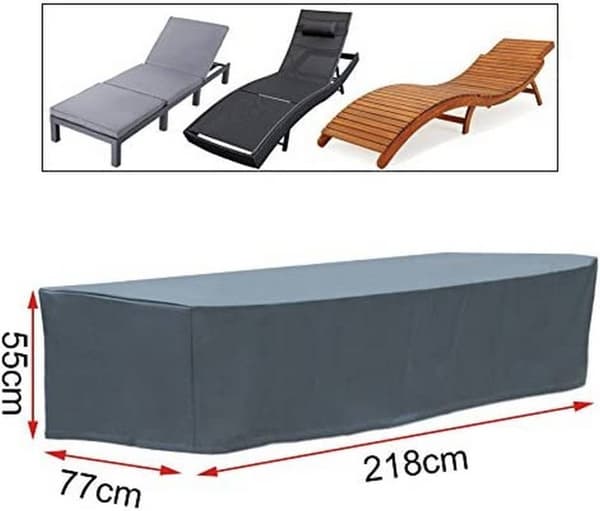 Rootz 600D Oxford stof havemøbelbetræk - Udendørs terrassebordsdæksel - Vejrbestandig og UV-bestandig - 218x77x55 cm