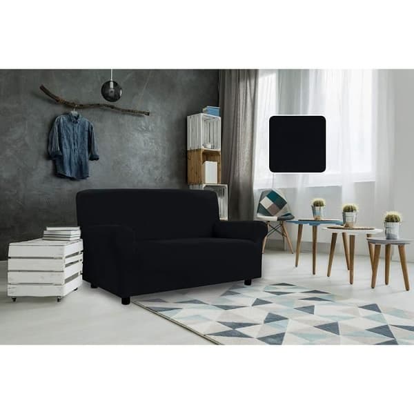 Più Bello Bielastic sofföverdrag Svart, 1 sits, polyester - CD-PB-nero-1P