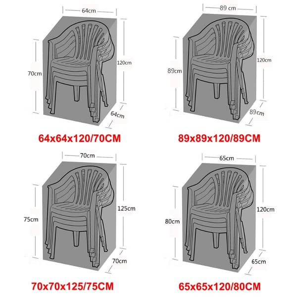 INF Vandtæt terrasse loungestolebetræk 70x70x125/75cm 210D Oxford stof
