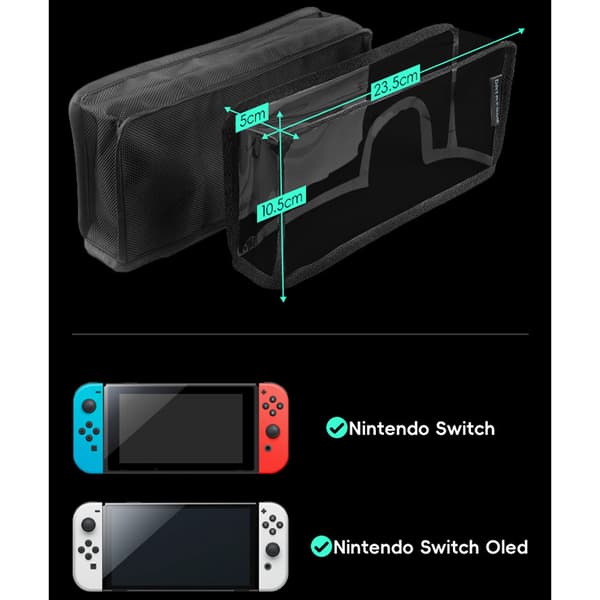 INF Klart beskyttende støvdeksel for Nintendo Switch OLED-konsoll
