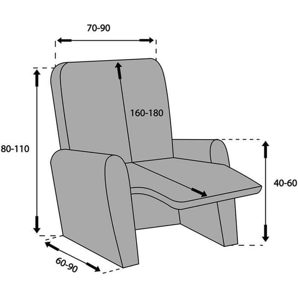 Martina Home Recliner Relax COMPLETA Senapsgul Fåtöljöverdrag - Tunez