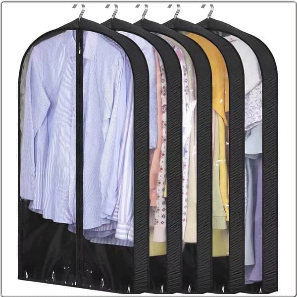 INF Pustende klesveske, klesbeskytter for garderobe Sort S