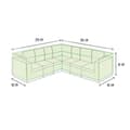 Miniatyrbild 3 av 4: Perel Trädgårdsfodral för L-format vardagsrum 250 cm set, svart, 215 x 215 x 70 cm - OCLSL250