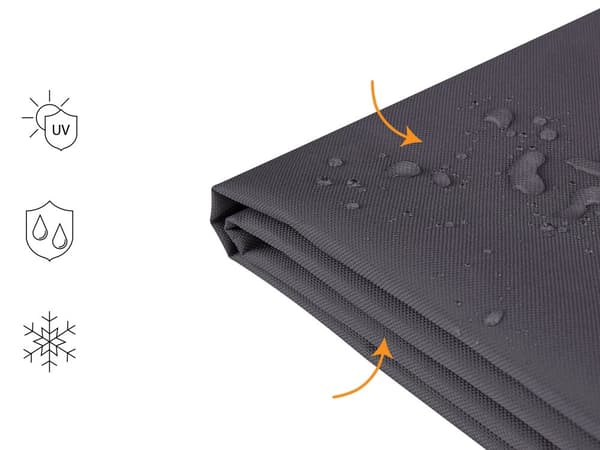 Trekk til hagemøbler Svart PVC-belagt stoff 275 x 230 x 70 cm Hagetilbehør Utemøbler Regntrekk