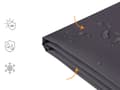Miniatyrbillede 9 af 9: Havemøbelbetræk Sort PVC 185 x 105 x 75 cm Overtræk til Havemøbler Presenning til Udendørs Møbler Cover Møbelbeskyttelse Havemøbelsæt