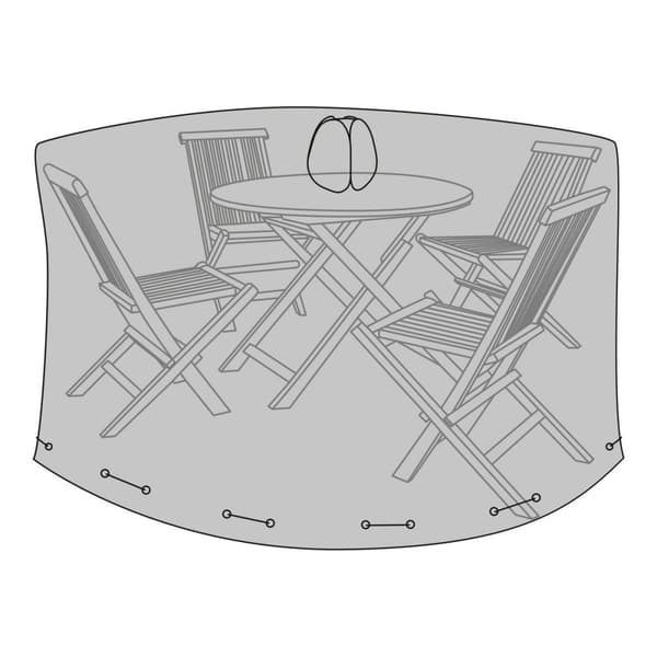 Rootz Luxury Cover för Round Table - Protective Tracloth - Vattenbeständig täckning - 185 cm x 95 cm x 185 cm