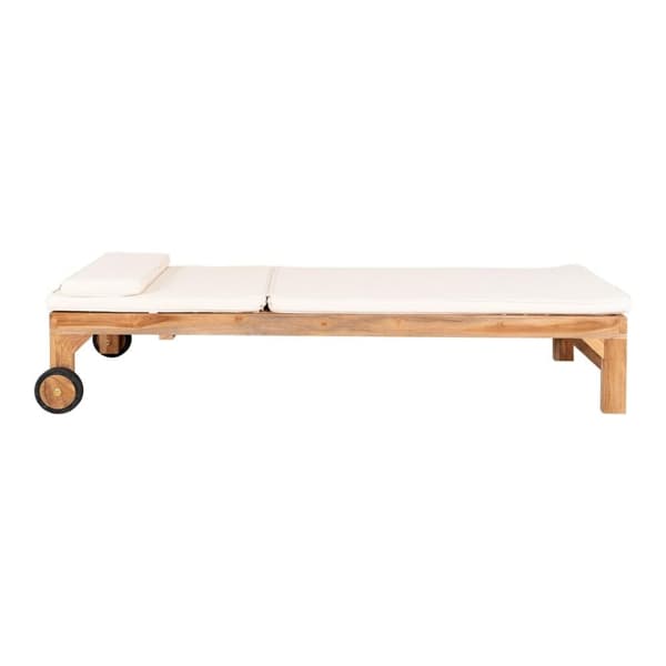 Pude, Andorra til Solstol, 200x62 cm, Hvid