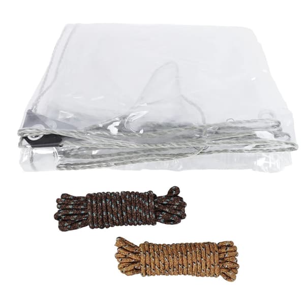 PVC-kangas, vedenpitävä ja sateenkestävä, kirkas muotoilu, koko 3x5m,VALKOINEN