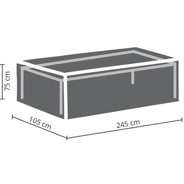 Uteöverdrag - VELLEMAN - OCT240 - Vattentålig och UV-skydd - Dimensioner 245x105x75 cm - Grå