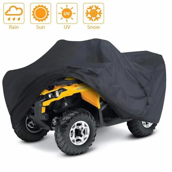 INF Sort ATV-dækken - Oxford-stofbeskyttelse Model 4