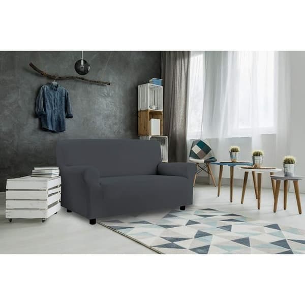 Più Bello bielastiskt sofföverdrag Grå 3-sits, polyester - CD-PB-grigio-3P