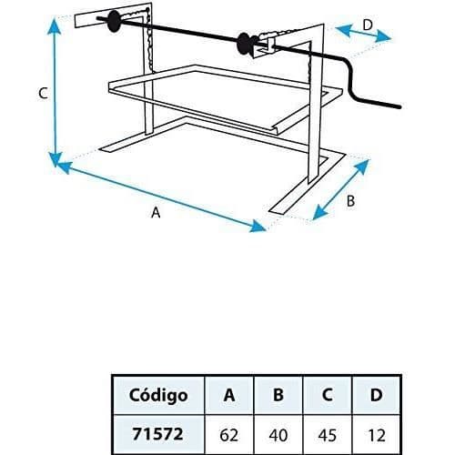 Imex El Zorro 71572 Justerbart stöd med fäste 62 x 42 x 43 cm