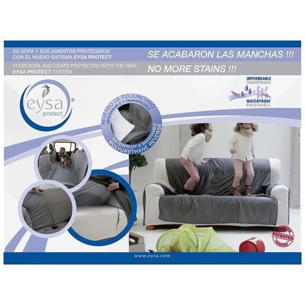 Eysa Loira Protect Vattentätt och andas Sofföverdrag 65% Polyester 35% Bomull, ecru, 290 cm. - F348010I