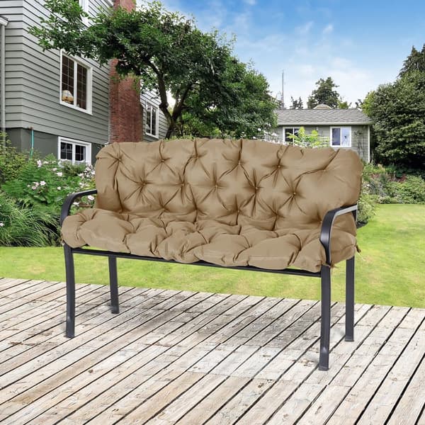 Bænk Pude, 3 Sæder, 150x98x8 cm, Khaki