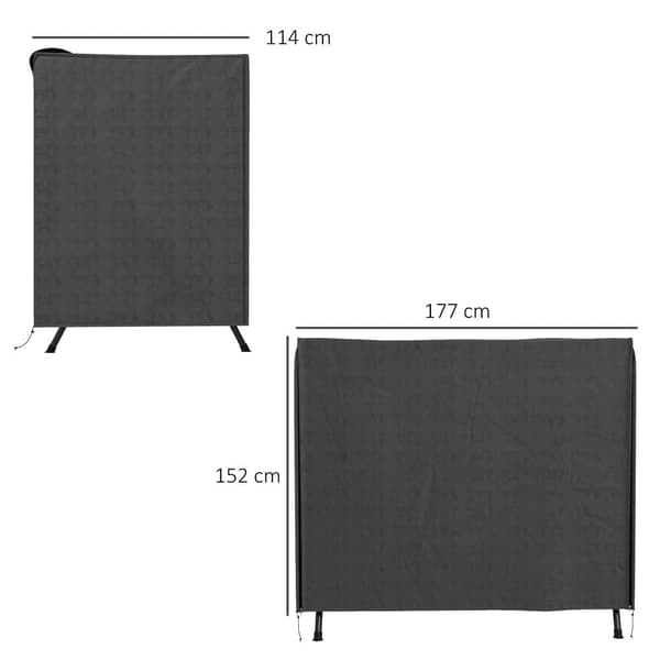 Keinopeite, Hollywood-keinu peite 3 istuttavalle, 177x114x152 cm, tummanharmaa