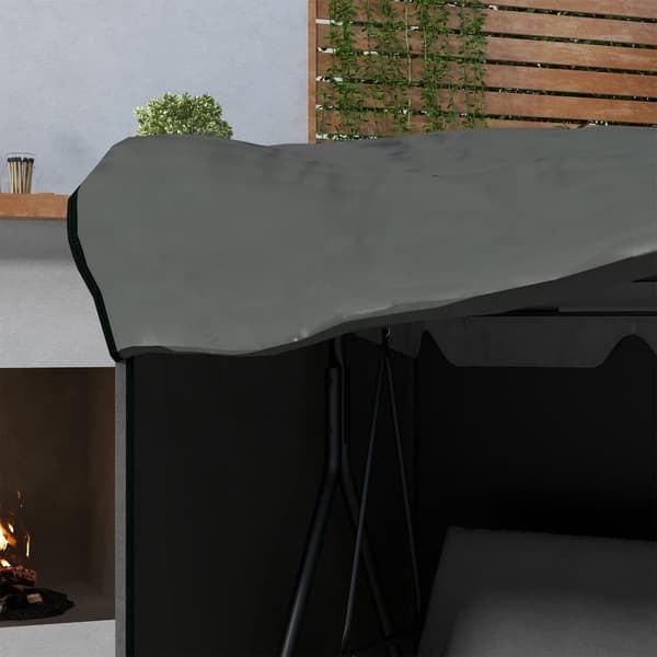 Keinopeite, Hollywood-keinu peite 3 istuttavalle, 177x114x152 cm, tummanharmaa