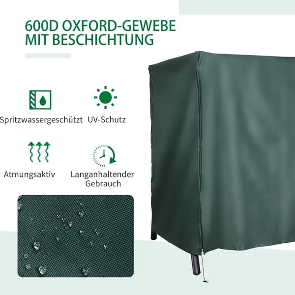 Gungöverdrag, 205x124x164 cm, Mörkgrön