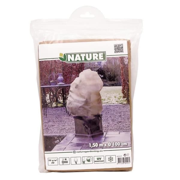 Polypropylen vinterovertræk - 50 gr/m² - Ø 100 cm x 1,50 m - Beige