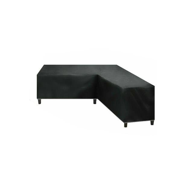 INF V-formet havemøbelovertræk 286x286x82cm - Sort Oxford