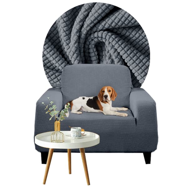 ÖVERDRAG till SOFFA bäddsoffa 1-sits TJOCK GRÅ