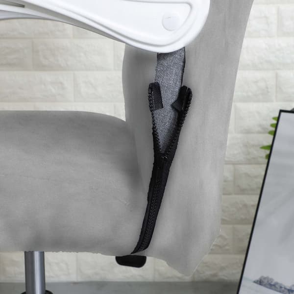 PYÖRIVÄN NOJATUOLIN PÄÄLLINEN SAMETTI VAALEANHARMAA