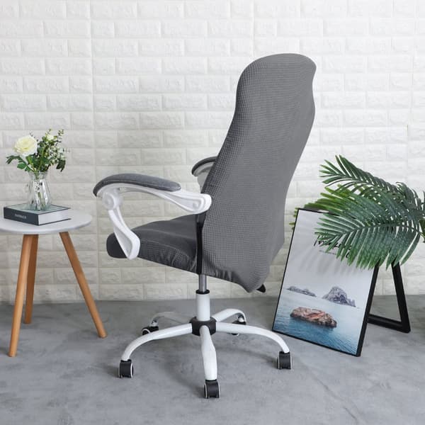 PÄÄLLINEN PYÖRIVÄ toimistotuoli HARMAA jacquard