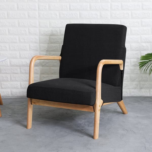 KLÄDSEL till FÅTÖLJ FINKA Finsk SVART JACQUARD
