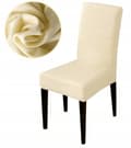 Pikkukuva 2 / 10: PÄÄLLINEN tuolille BEIGE ECRU SILEÄ elastinen