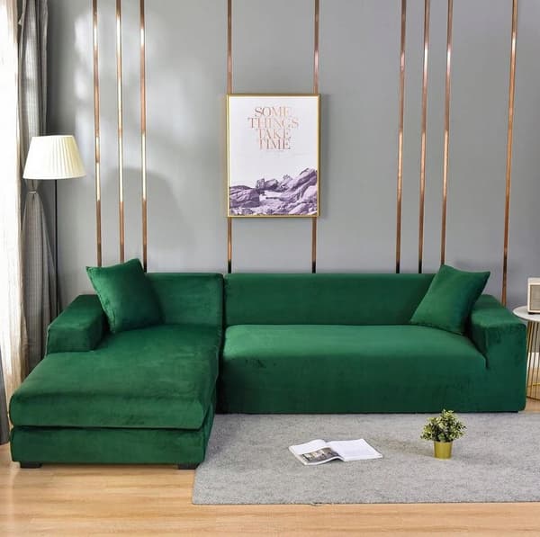 BETRÆK SOFA sovesofa 4-personers GRØN FLØJL