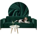 Miniatyrbillede 1 af 11: BETRÆK SOFA sovesofa 4-personers GRØN FLØJL