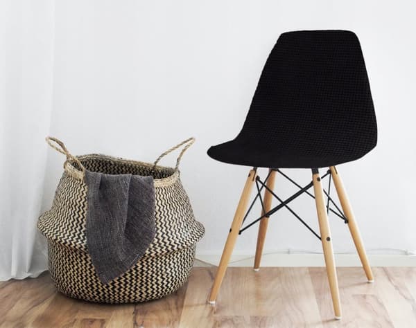 PÄÄLLINEN Skandinaavinen tuoli MUSTA jacquard